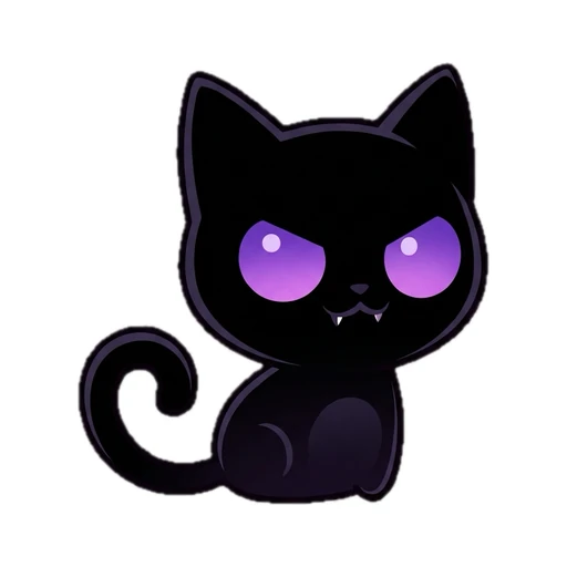 ShadowBlack sitting with a sly look