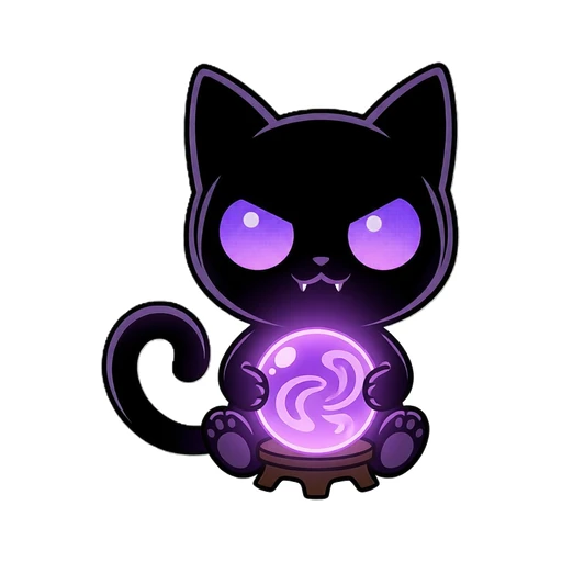 ShadowBlack gazing into a crystal ball