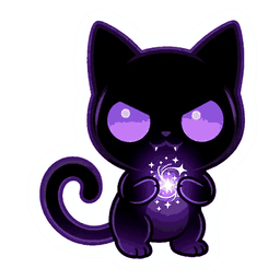 ShadowBlack casting purple sparkles